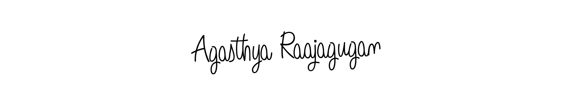 Make a beautiful signature design for name Agasthya Raajagugan. With this signature (Angelique-Rose-font-FFP) style, you can create a handwritten signature for free. Agasthya Raajagugan signature style 5 images and pictures png