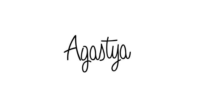 Design your own signature with our free online signature maker. With this signature software, you can create a handwritten (Angelique-Rose-font-FFP) signature for name Agastya. Agastya signature style 5 images and pictures png