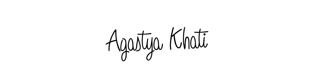 Design your own signature with our free online signature maker. With this signature software, you can create a handwritten (Angelique-Rose-font-FFP) signature for name Agastya Khati. Agastya Khati signature style 5 images and pictures png