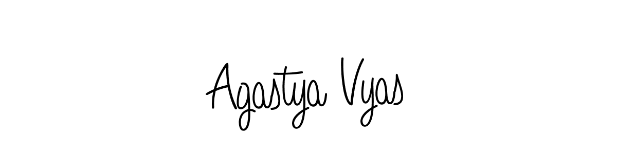 How to make Agastya Vyas name signature. Use Angelique-Rose-font-FFP style for creating short signs online. This is the latest handwritten sign. Agastya Vyas signature style 5 images and pictures png