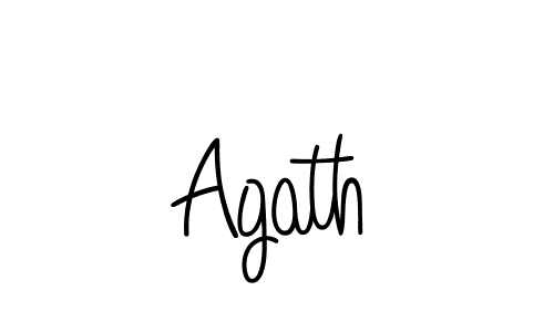 How to make Agath name signature. Use Angelique-Rose-font-FFP style for creating short signs online. This is the latest handwritten sign. Agath signature style 5 images and pictures png