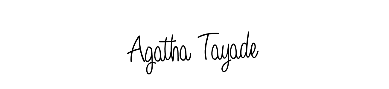 Here are the top 10 professional signature styles for the name Agatha Tayade. These are the best autograph styles you can use for your name. Agatha Tayade signature style 5 images and pictures png