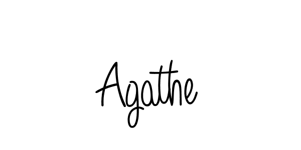 Use a signature maker to create a handwritten signature online. With this signature software, you can design (Angelique-Rose-font-FFP) your own signature for name Agathe. Agathe signature style 5 images and pictures png