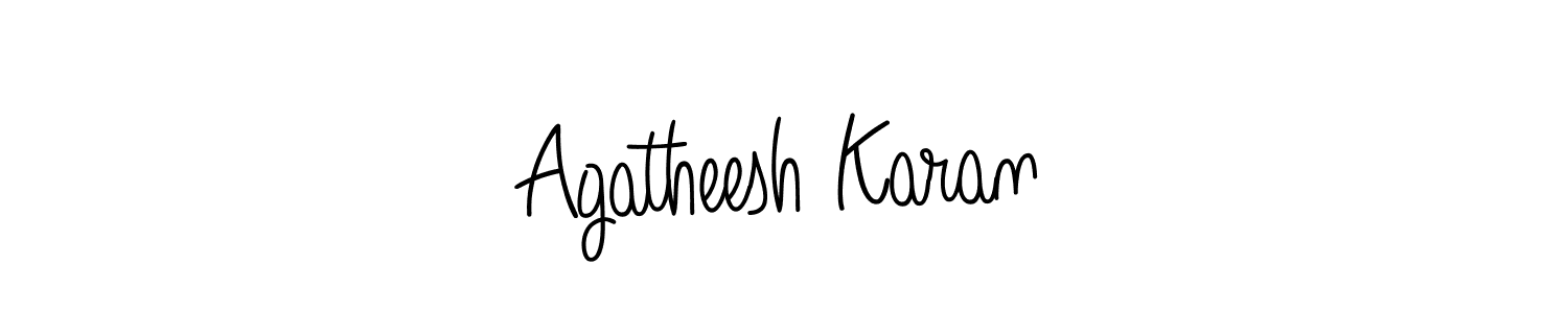 Use a signature maker to create a handwritten signature online. With this signature software, you can design (Angelique-Rose-font-FFP) your own signature for name Agatheesh Karan. Agatheesh Karan signature style 5 images and pictures png