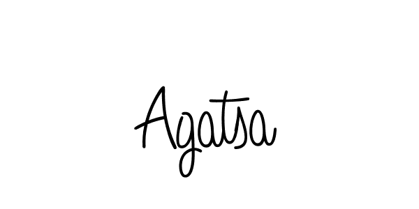 You should practise on your own different ways (Angelique-Rose-font-FFP) to write your name (Agatsa) in signature. don't let someone else do it for you. Agatsa signature style 5 images and pictures png