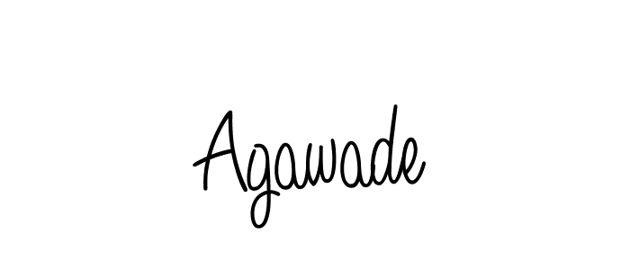 Use a signature maker to create a handwritten signature online. With this signature software, you can design (Angelique-Rose-font-FFP) your own signature for name Agawade. Agawade signature style 5 images and pictures png