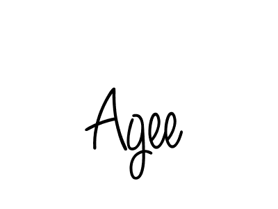 Use a signature maker to create a handwritten signature online. With this signature software, you can design (Angelique-Rose-font-FFP) your own signature for name Agee. Agee signature style 5 images and pictures png