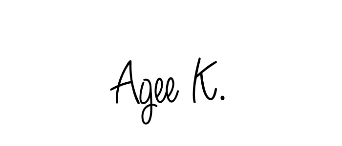 Make a beautiful signature design for name Agee K.. Use this online signature maker to create a handwritten signature for free. Agee K. signature style 5 images and pictures png