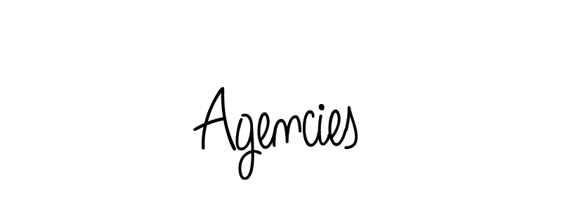 How to make Agencies name signature. Use Angelique-Rose-font-FFP style for creating short signs online. This is the latest handwritten sign. Agencies signature style 5 images and pictures png
