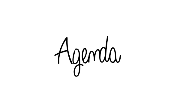Use a signature maker to create a handwritten signature online. With this signature software, you can design (Angelique-Rose-font-FFP) your own signature for name Agenda. Agenda signature style 5 images and pictures png