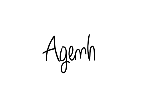 Use a signature maker to create a handwritten signature online. With this signature software, you can design (Angelique-Rose-font-FFP) your own signature for name Agenh. Agenh signature style 5 images and pictures png