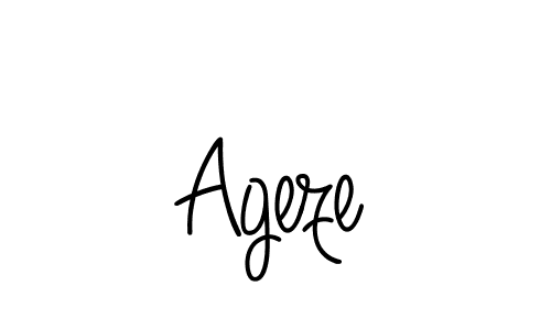 How to make Ageze name signature. Use Angelique-Rose-font-FFP style for creating short signs online. This is the latest handwritten sign. Ageze signature style 5 images and pictures png