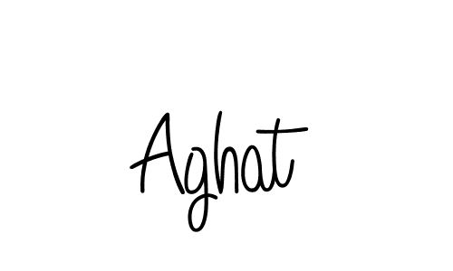 How to make Aghat name signature. Use Angelique-Rose-font-FFP style for creating short signs online. This is the latest handwritten sign. Aghat signature style 5 images and pictures png