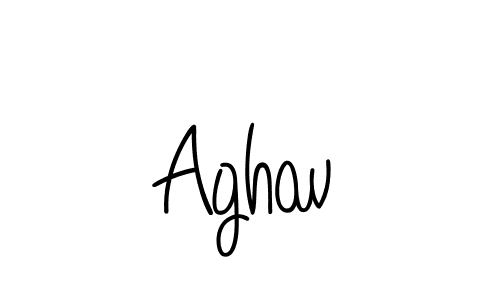 You should practise on your own different ways (Angelique-Rose-font-FFP) to write your name (Aghav) in signature. don't let someone else do it for you. Aghav signature style 5 images and pictures png