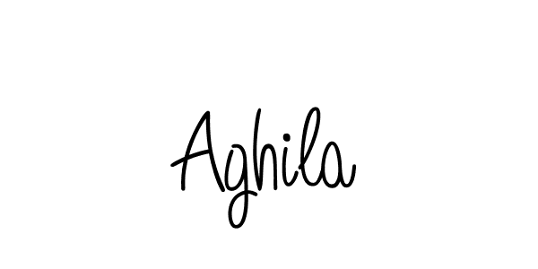 How to make Aghila name signature. Use Angelique-Rose-font-FFP style for creating short signs online. This is the latest handwritten sign. Aghila signature style 5 images and pictures png