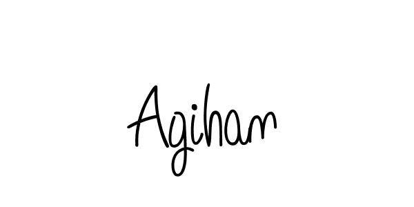 Design your own signature with our free online signature maker. With this signature software, you can create a handwritten (Angelique-Rose-font-FFP) signature for name Agihan. Agihan signature style 5 images and pictures png