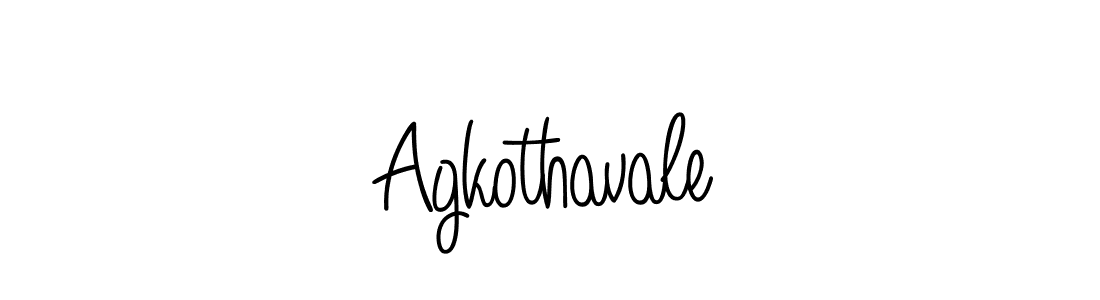 Make a beautiful signature design for name Agkothavale. With this signature (Angelique-Rose-font-FFP) style, you can create a handwritten signature for free. Agkothavale signature style 5 images and pictures png