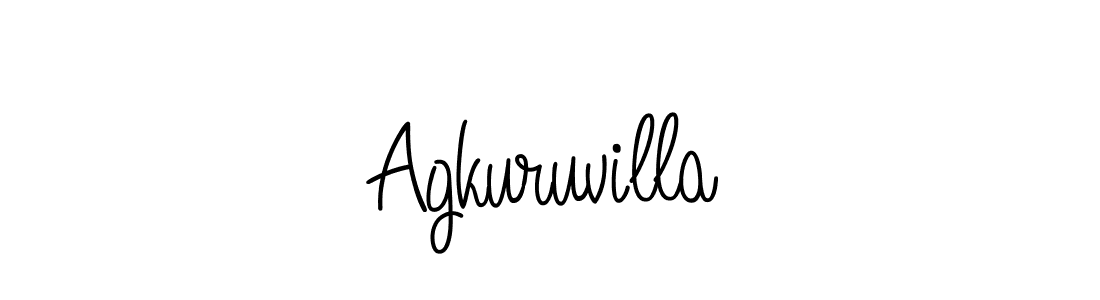Make a beautiful signature design for name Agkuruvilla. Use this online signature maker to create a handwritten signature for free. Agkuruvilla signature style 5 images and pictures png