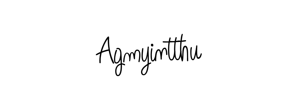 Make a beautiful signature design for name Agmyintthu. With this signature (Angelique-Rose-font-FFP) style, you can create a handwritten signature for free. Agmyintthu signature style 5 images and pictures png