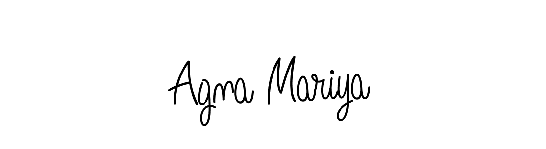 Angelique-Rose-font-FFP is a professional signature style that is perfect for those who want to add a touch of class to their signature. It is also a great choice for those who want to make their signature more unique. Get Agna Mariya name to fancy signature for free. Agna Mariya signature style 5 images and pictures png