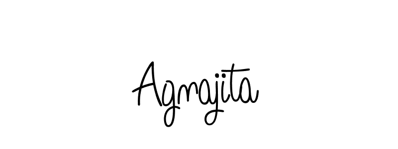 Design your own signature with our free online signature maker. With this signature software, you can create a handwritten (Angelique-Rose-font-FFP) signature for name Agnajita. Agnajita signature style 5 images and pictures png