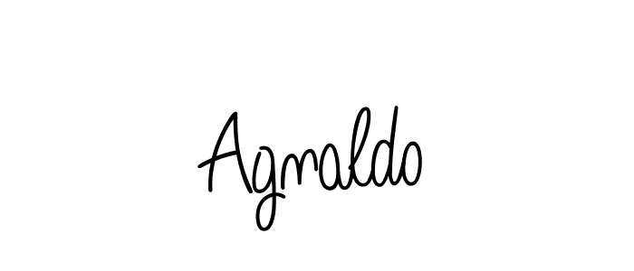 How to make Agnaldo name signature. Use Angelique-Rose-font-FFP style for creating short signs online. This is the latest handwritten sign. Agnaldo signature style 5 images and pictures png