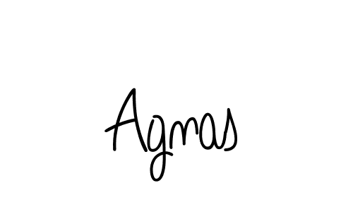 You should practise on your own different ways (Angelique-Rose-font-FFP) to write your name (Agnas) in signature. don't let someone else do it for you. Agnas signature style 5 images and pictures png