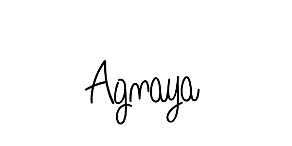 How to make Agnaya name signature. Use Angelique-Rose-font-FFP style for creating short signs online. This is the latest handwritten sign. Agnaya signature style 5 images and pictures png