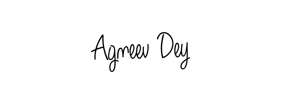 Use a signature maker to create a handwritten signature online. With this signature software, you can design (Angelique-Rose-font-FFP) your own signature for name Agneev Dey. Agneev Dey signature style 5 images and pictures png