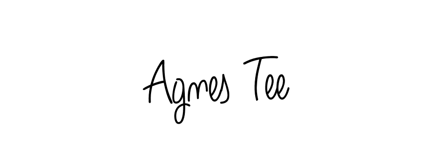 You should practise on your own different ways (Angelique-Rose-font-FFP) to write your name (Agnes Tee) in signature. don't let someone else do it for you. Agnes Tee signature style 5 images and pictures png