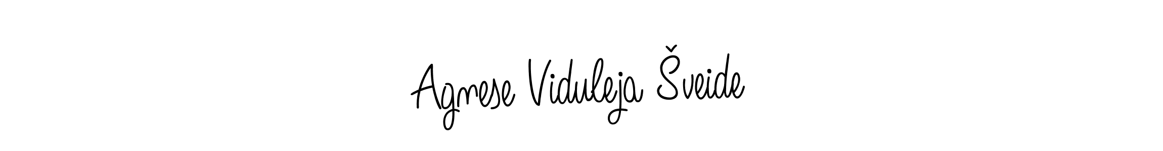 Make a short Agnese Viduleja Šveide signature style. Manage your documents anywhere anytime using Angelique-Rose-font-FFP. Create and add eSignatures, submit forms, share and send files easily. Agnese Viduleja Šveide signature style 5 images and pictures png