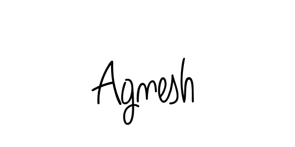 You should practise on your own different ways (Angelique-Rose-font-FFP) to write your name (Agnesh) in signature. don't let someone else do it for you. Agnesh signature style 5 images and pictures png