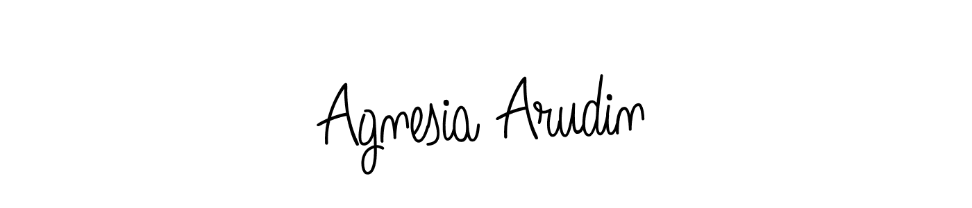 Agnesia Arudin stylish signature style. Best Handwritten Sign (Angelique-Rose-font-FFP) for my name. Handwritten Signature Collection Ideas for my name Agnesia Arudin. Agnesia Arudin signature style 5 images and pictures png