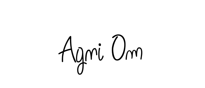 Once you've used our free online signature maker to create your best signature Angelique-Rose-font-FFP style, it's time to enjoy all of the benefits that Agni Om name signing documents. Agni Om signature style 5 images and pictures png