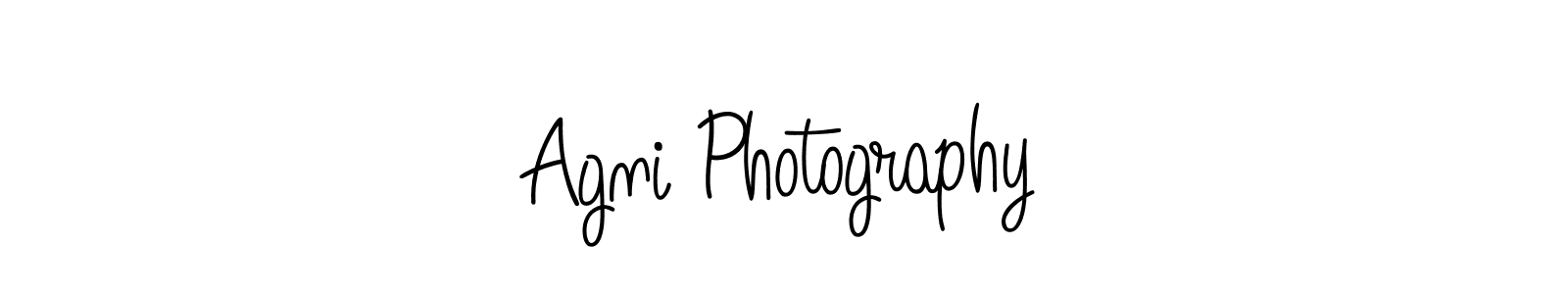 Design your own signature with our free online signature maker. With this signature software, you can create a handwritten (Angelique-Rose-font-FFP) signature for name Agni Photography. Agni Photography signature style 5 images and pictures png