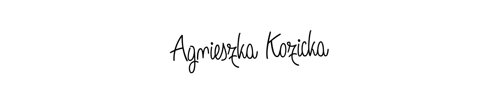Here are the top 10 professional signature styles for the name Agnieszka Kozicka. These are the best autograph styles you can use for your name. Agnieszka Kozicka signature style 5 images and pictures png