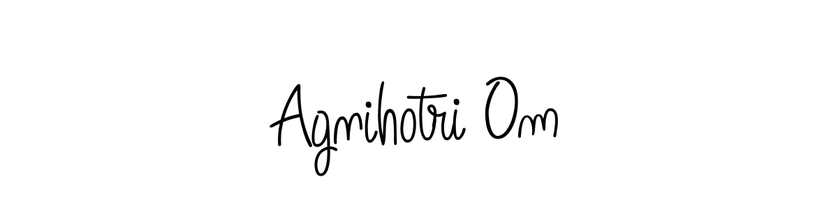 The best way (Angelique-Rose-font-FFP) to make a short signature is to pick only two or three words in your name. The name Agnihotri Om include a total of six letters. For converting this name. Agnihotri Om signature style 5 images and pictures png