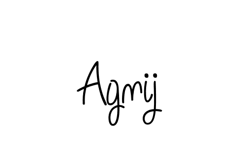 The best way (Angelique-Rose-font-FFP) to make a short signature is to pick only two or three words in your name. The name Agnij include a total of six letters. For converting this name. Agnij signature style 5 images and pictures png