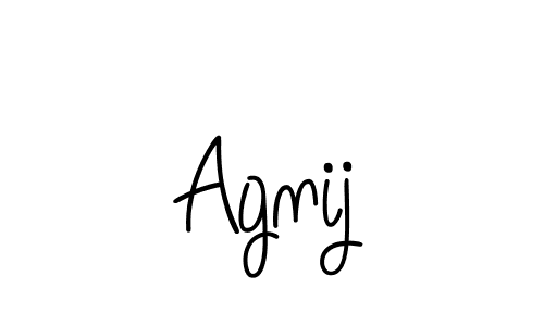 The best way (Angelique-Rose-font-FFP) to make a short signature is to pick only two or three words in your name. The name Agnij include a total of six letters. For converting this name. Agnij signature style 5 images and pictures png