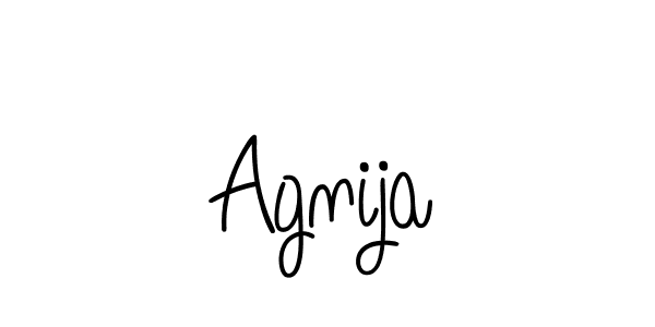 Design your own signature with our free online signature maker. With this signature software, you can create a handwritten (Angelique-Rose-font-FFP) signature for name Agnija. Agnija signature style 5 images and pictures png