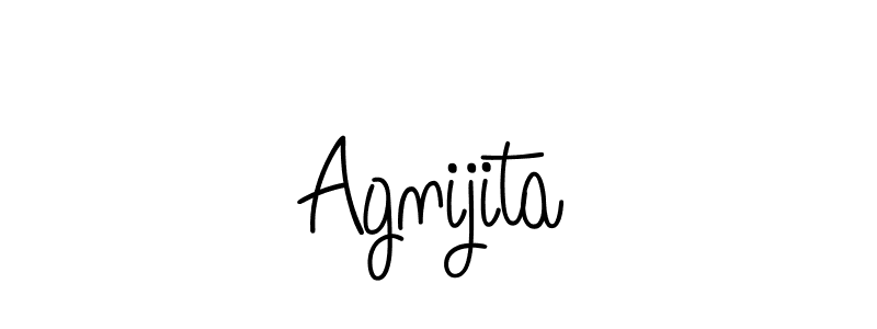 Design your own signature with our free online signature maker. With this signature software, you can create a handwritten (Angelique-Rose-font-FFP) signature for name Agnijita. Agnijita signature style 5 images and pictures png