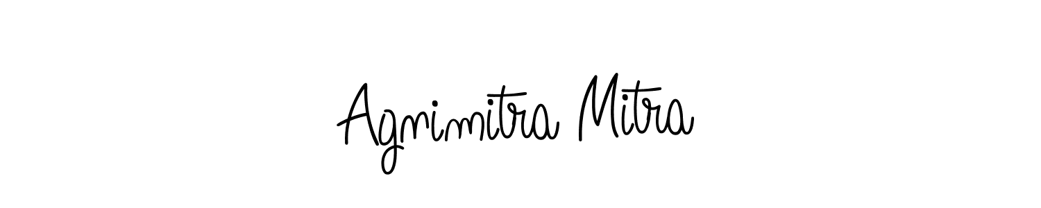 Use a signature maker to create a handwritten signature online. With this signature software, you can design (Angelique-Rose-font-FFP) your own signature for name Agnimitra Mitra. Agnimitra Mitra signature style 5 images and pictures png