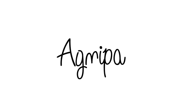 The best way (Angelique-Rose-font-FFP) to make a short signature is to pick only two or three words in your name. The name Agnipa include a total of six letters. For converting this name. Agnipa signature style 5 images and pictures png