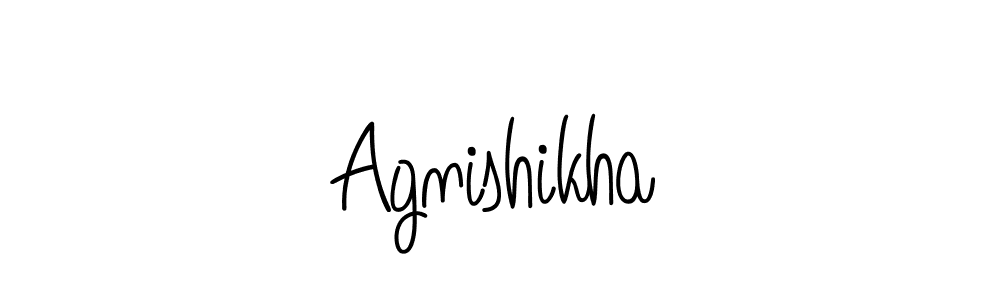 You should practise on your own different ways (Angelique-Rose-font-FFP) to write your name (Agnishikha) in signature. don't let someone else do it for you. Agnishikha signature style 5 images and pictures png