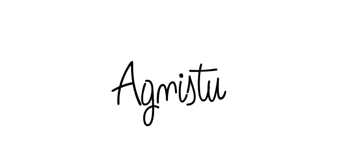 How to make Agnistu name signature. Use Angelique-Rose-font-FFP style for creating short signs online. This is the latest handwritten sign. Agnistu signature style 5 images and pictures png