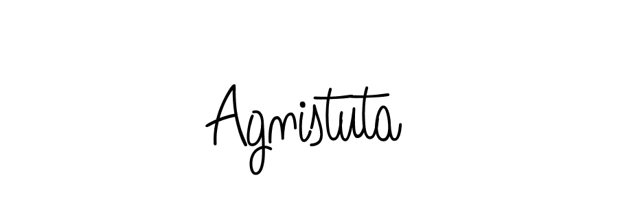 How to make Agnistuta name signature. Use Angelique-Rose-font-FFP style for creating short signs online. This is the latest handwritten sign. Agnistuta signature style 5 images and pictures png