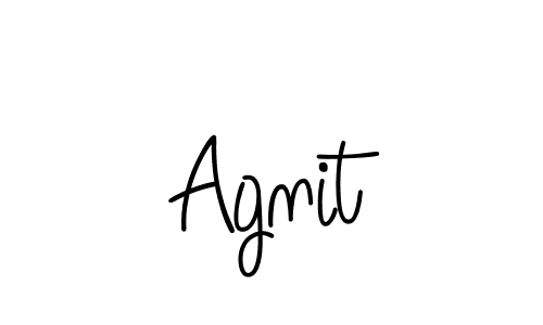 Make a beautiful signature design for name Agnit. With this signature (Angelique-Rose-font-FFP) style, you can create a handwritten signature for free. Agnit signature style 5 images and pictures png