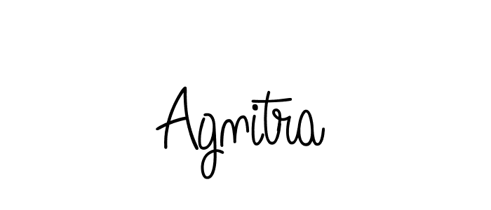 Design your own signature with our free online signature maker. With this signature software, you can create a handwritten (Angelique-Rose-font-FFP) signature for name Agnitra. Agnitra signature style 5 images and pictures png