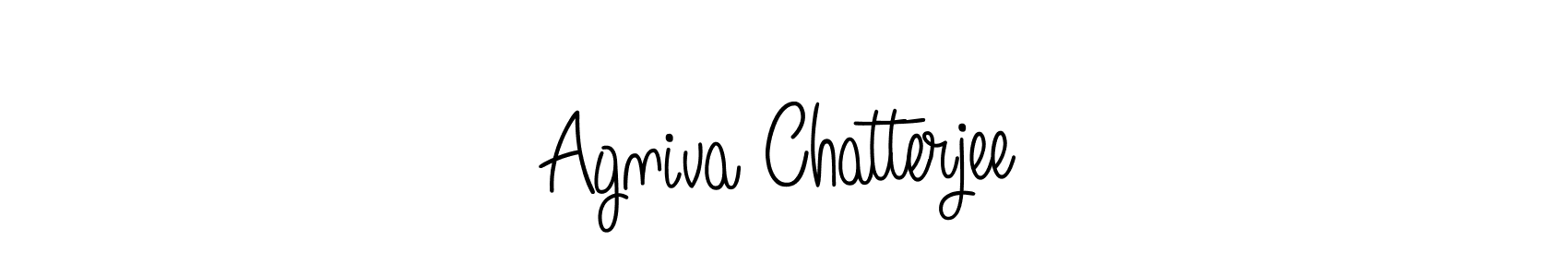 The best way (Angelique-Rose-font-FFP) to make a short signature is to pick only two or three words in your name. The name Agniva Chatterjee include a total of six letters. For converting this name. Agniva Chatterjee signature style 5 images and pictures png