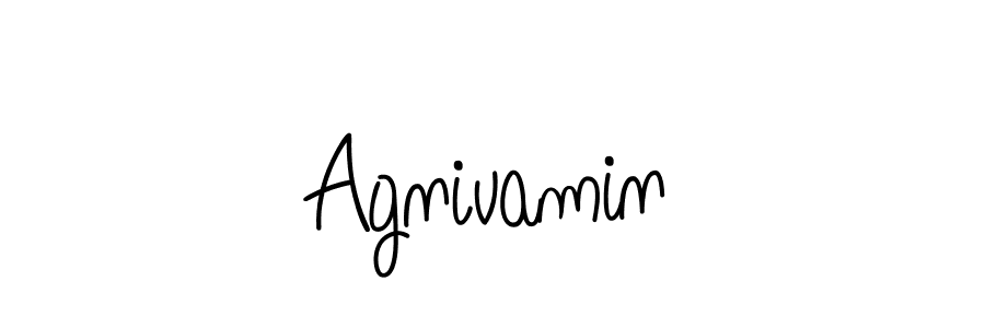 Use a signature maker to create a handwritten signature online. With this signature software, you can design (Angelique-Rose-font-FFP) your own signature for name Agnivamin. Agnivamin signature style 5 images and pictures png